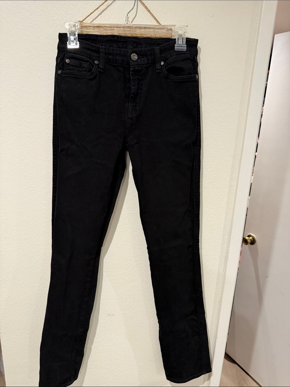 7 For All Mankind Black Boot Cut Jeans